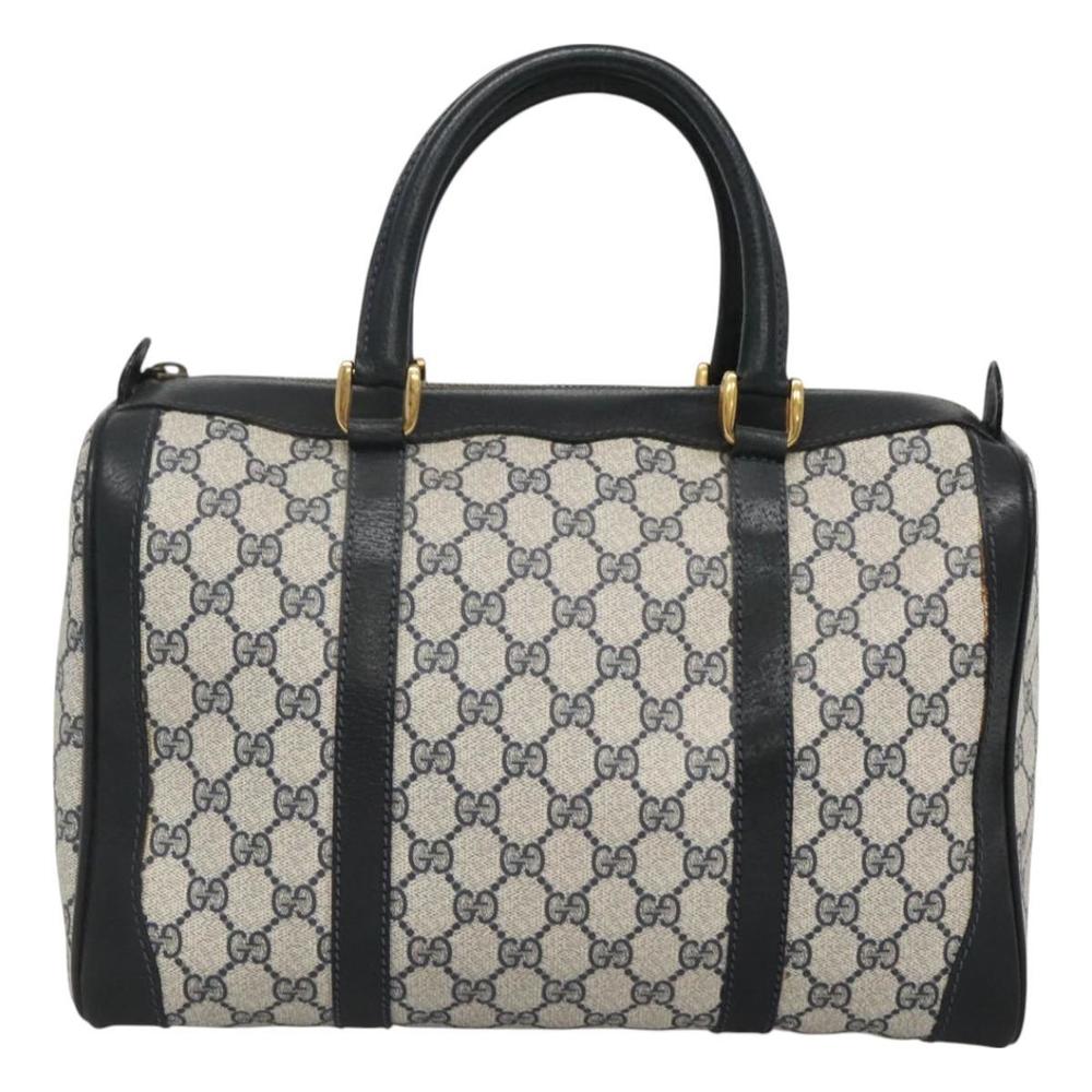 GUCCI GG Supreme Hand Bag PVC Navy Gold 02 468 39 Auth 131012 - Picture 2 of 16